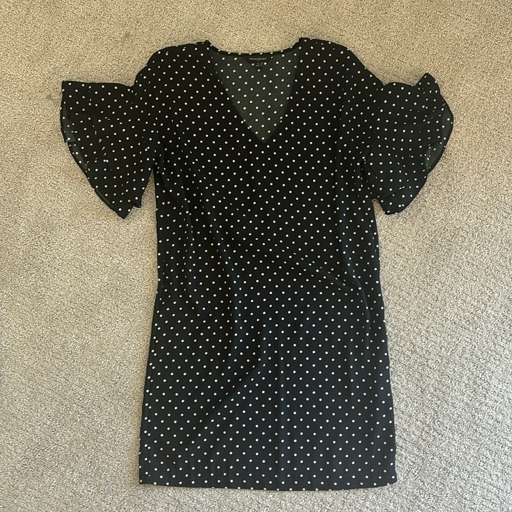 Black and White Polka Dot Banana Republic Dress 2